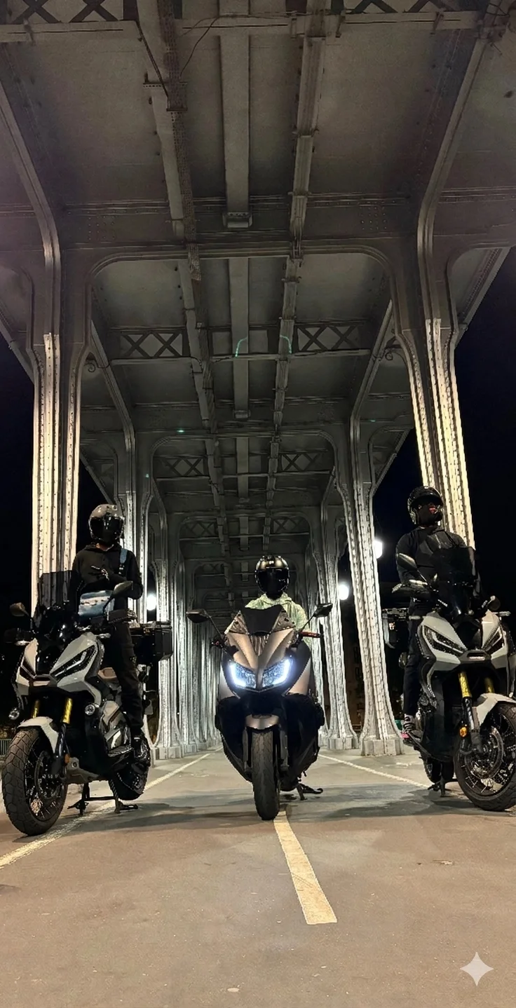 La team sous le pont - session nocturne